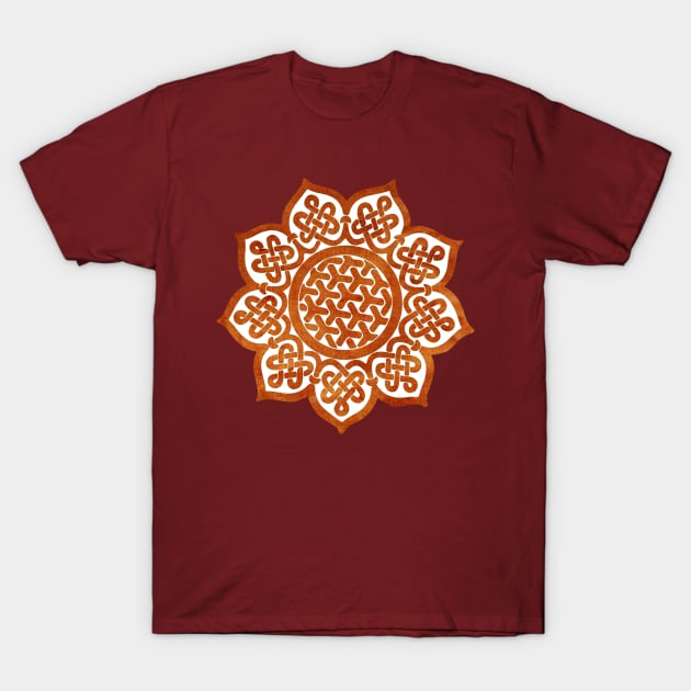Earthy Celtic Mandala T-Shirt by Heartsake